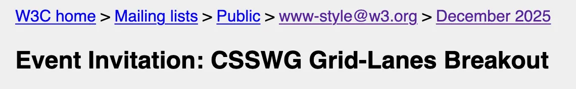 CSSWG Grid-Lanes Breakout
