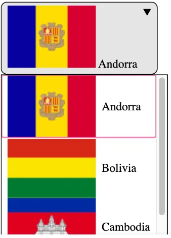 Country select with Flags