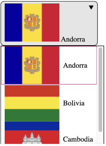 Country select with Flags