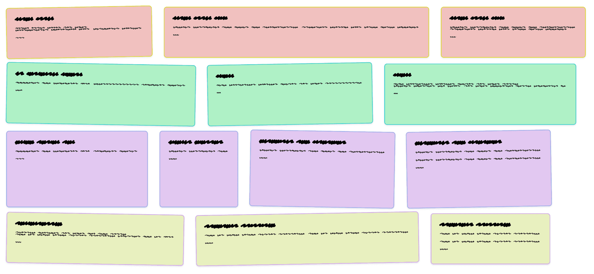 Row Masonry レイアウトの例